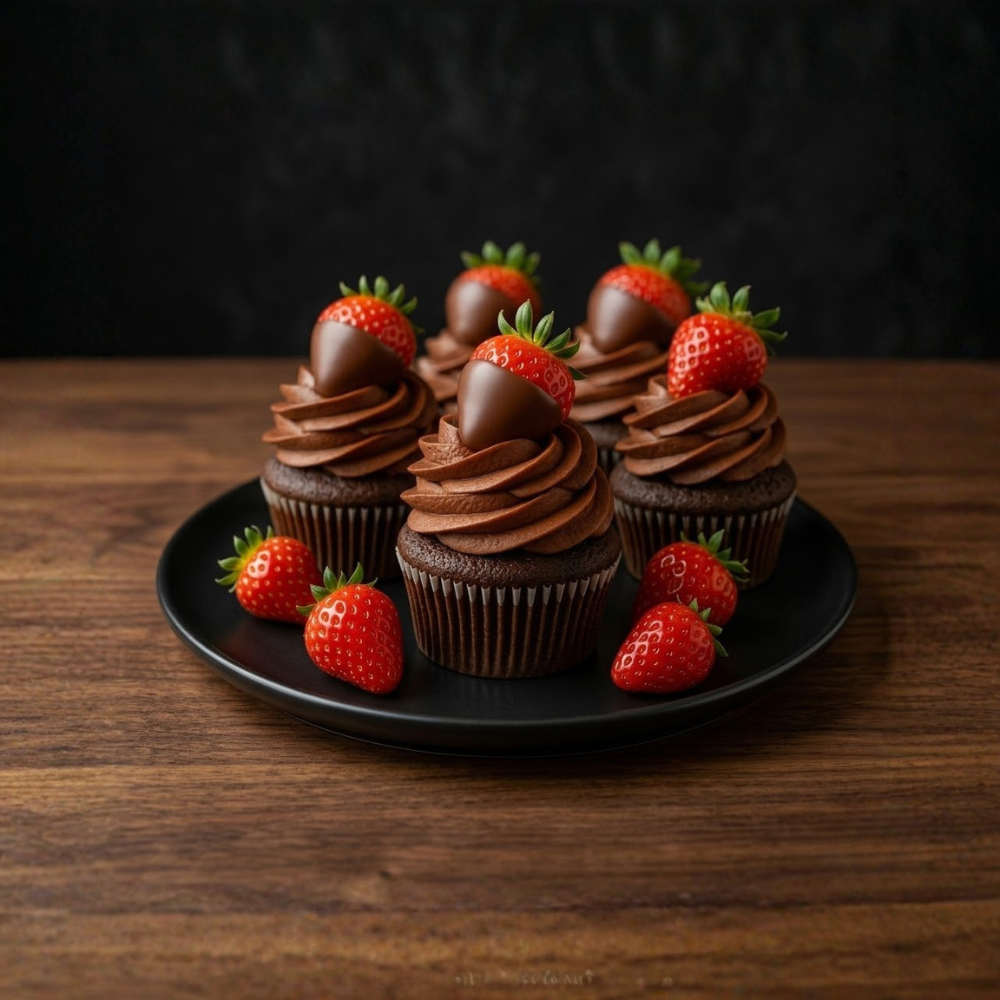 Cupcake de Chocolate y Fresa